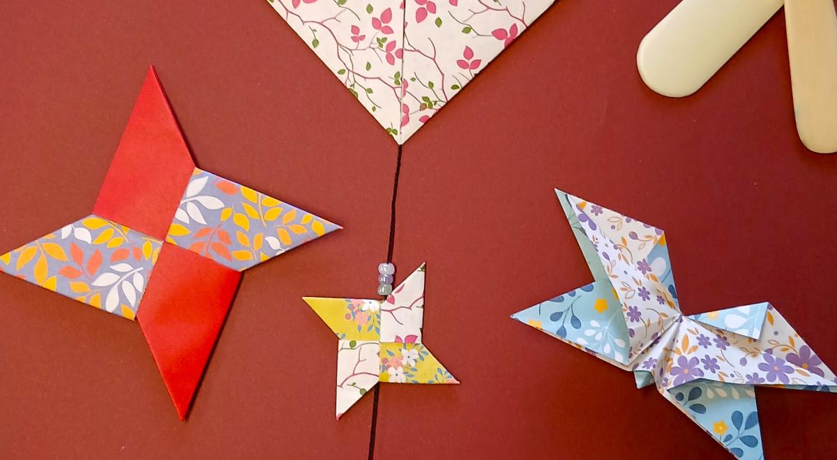 Fabrication de guirlandes en origami EMBRUN - Fabrication de guirlandes en origami EMBRUN