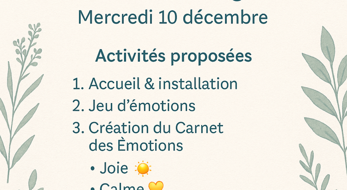 Atelier &quot;Carnet des Émotions&quot;_Embrun - Atelier &quot;Carnet des Émotions&quot;_Embrun