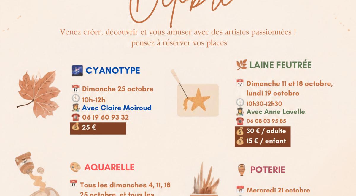 Affiche atelier poterie