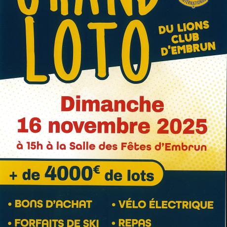 Grand Loto du Lions Club_Embrun - Grand Loto du Lions Club_Embrun