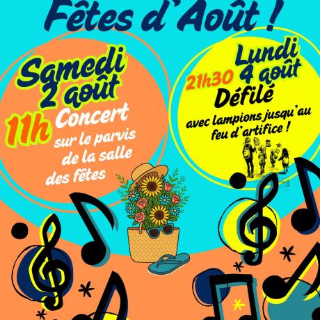 Défilé - Fêtes d'Aout - Défilé des Fêtes d'Août avec la musique municipale d'Embrun