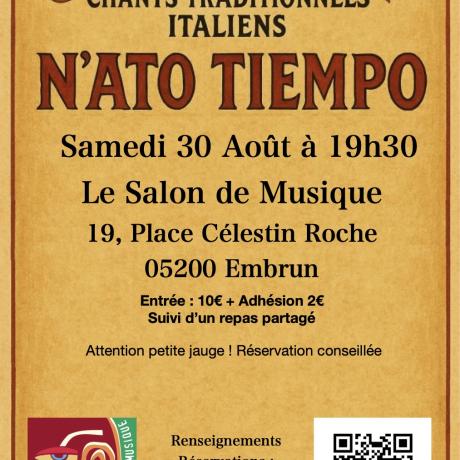 Concert de chants traditionnels italiens "N'Ato Tiempo" - Concert de chants traditionnels italiens "N'Ato Tiempo"