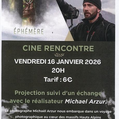 Ciné Rencontre "Michaël Arzur"_Embrun - Ciné Rencontre "Michaël Arzur"_Embrun