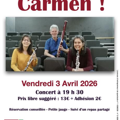 Concert - Carmen ! par le trio les DéAnchès - Concert - Carmen ! par le trio les DéAnchès