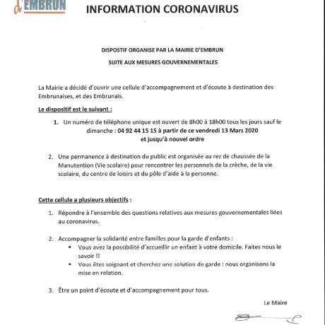 information coronavirus