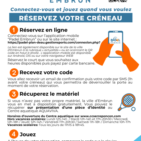 Notice de Fonctionnement Padel