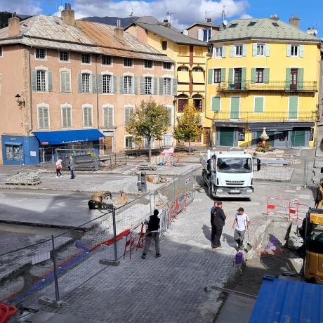 Travaux place Barthelon automne 2024