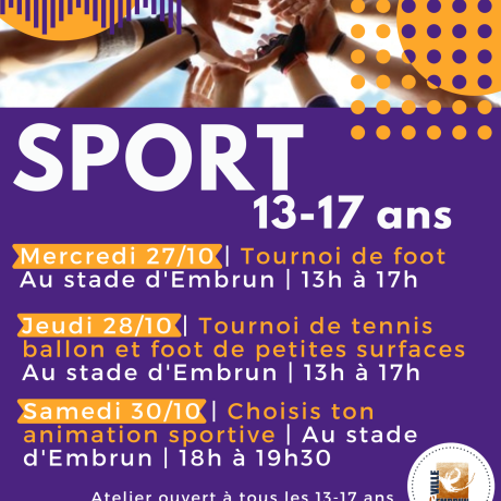 SDJ - Animation sportive 13/17 ans