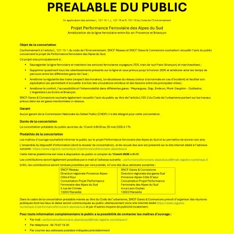 Avis de concertation