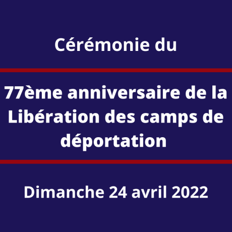 affiche 77ème anniversaire de la Libération des camps de déportation
