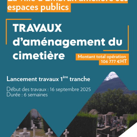 Panneau Aménagement du Cimetière