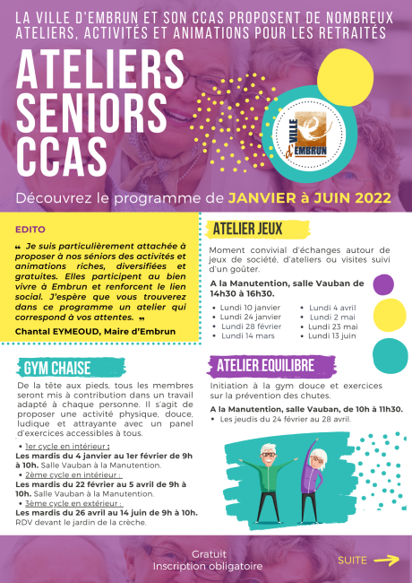 Calendrier seniors 2022