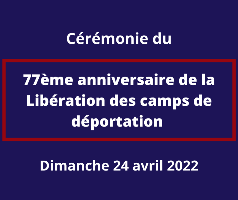 affiche 77ème anniversaire de la Libération des camps de déportation