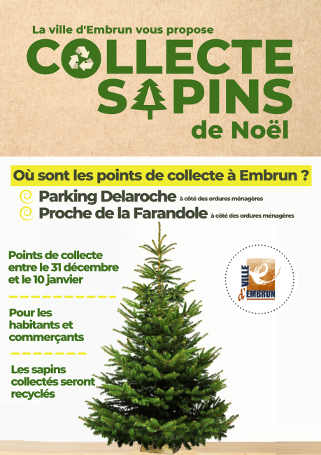 Affiche collecte des sapins