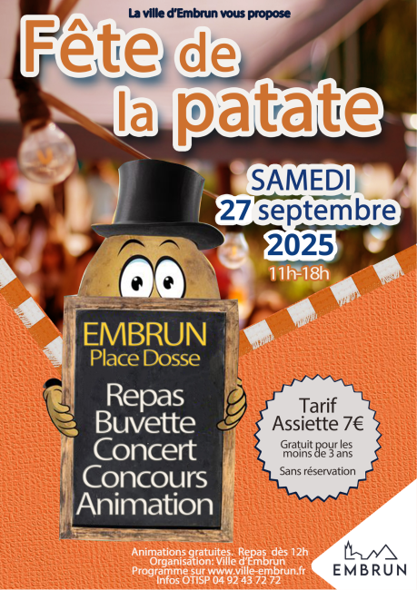 Affiche Fête de la patate 2025 Affiche Fête de la patate 2025