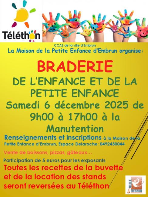 Braderie MPE -Téléthon 2025