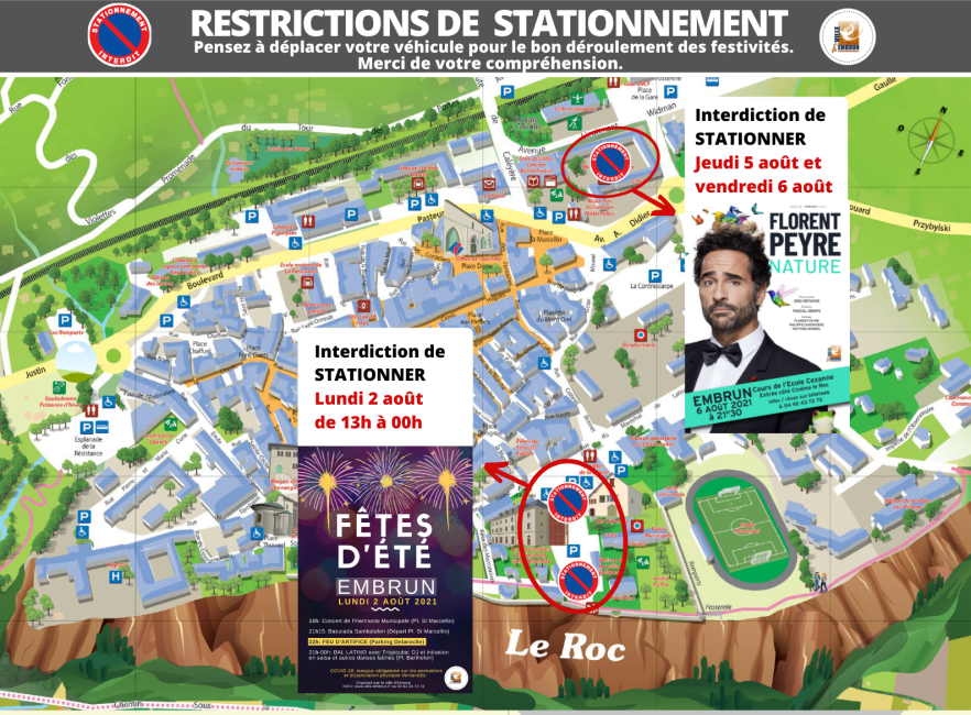 INFO STATIONNEMENT 2,5,6 aout