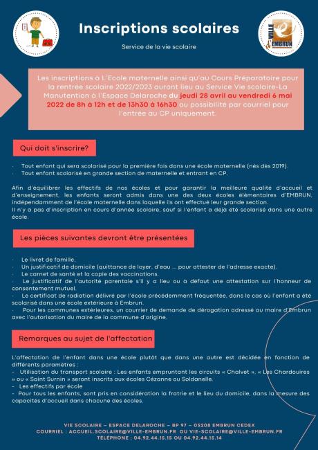 Inscriptions scolaires