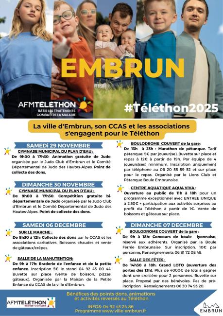 Téléthon 2025 à Embrun
