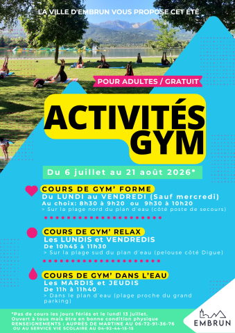 Activités gym 2026
