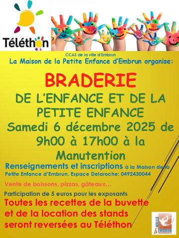 Braderie MPE -Téléthon 2025
